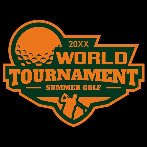 World Tournament Simmer Golf logo template Thumbnail
